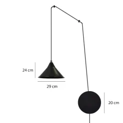 Applique Camera Da Letto-Selezionato da Mazzolaluce Lampada da comodino a parete applique nero fp