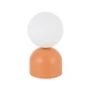 Abat Jour-Selezionato da Mazzolaluce Lampada da comodino arancione design moderna sfera di vetro bianca