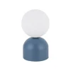 Abat Jour-Selezionato da Mazzolaluce Lampada da comodino azzurro moderna sfera di vetro bianca