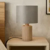Abat Jour-Selezionato da Mazzolaluce Lampada da comodino con base in bambu per camera da letto