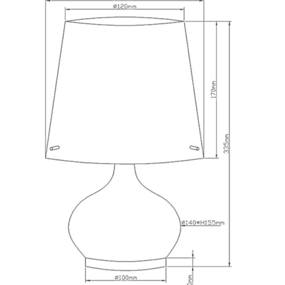 Abat Jour-Fabas Luce Lampada da comodino cono vetro bianco moderna