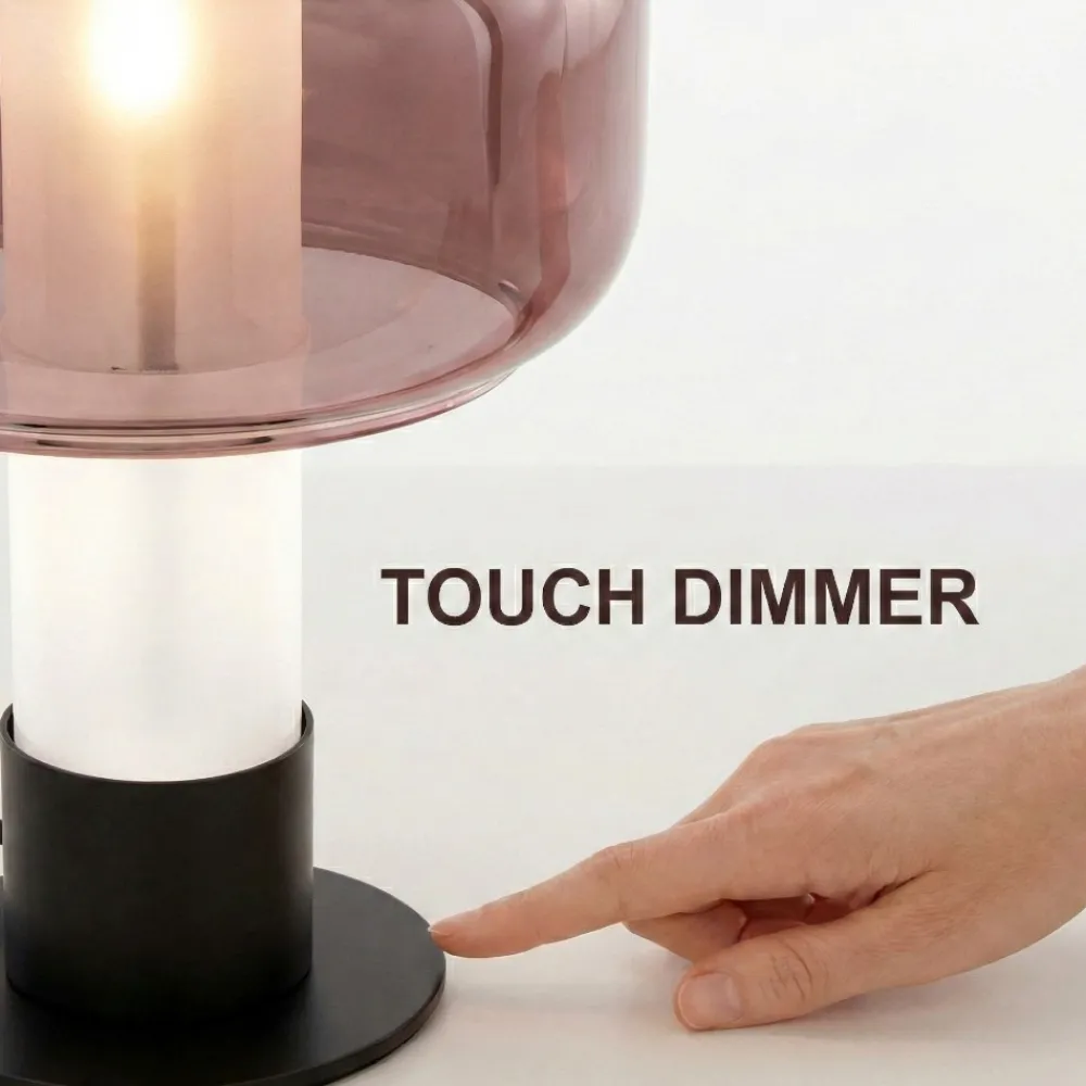 Abat Jour-Fabas Luce Lampada da comodino di vetro moderna ametista flick