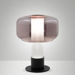 Abat Jour-Fabas Luce Lampada da comodino di vetro moderna ametista flick