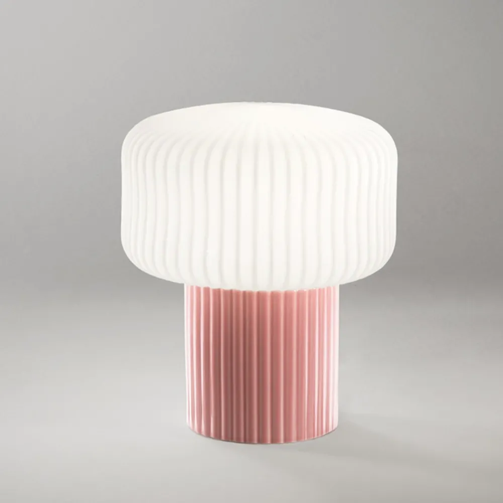 Abat Jour-Perenz Illuminazione Lampada da comodino in ceramica rosa moderna otty perenz
