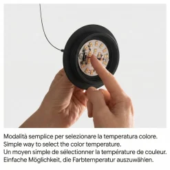 Abat Jour-Fabas Luce Lampada da comodino led in vetro moderna sabbia blip
