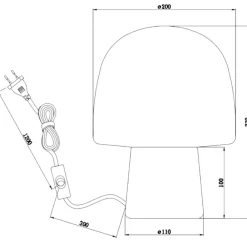 Abat Jour-Selezionato da Mazzolaluce Lampada da comodino moderna colore caffe per camera da letto