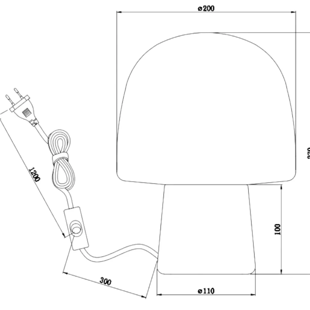 Abat Jour-Selezionato da Mazzolaluce Lampada da comodino moderna colore caffe per camera da letto