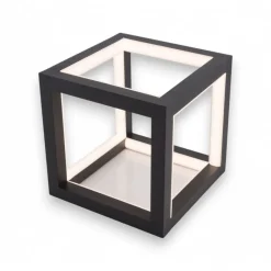 Abat Jour-Selezionato da Mazzolaluce Lampada da comodino moderna cubo nero led dimmerabile