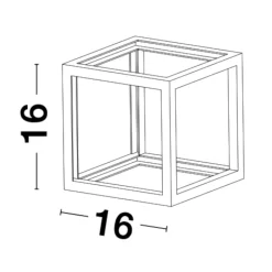 Abat Jour-Selezionato da Mazzolaluce Lampada da comodino moderna cubo nero led dimmerabile