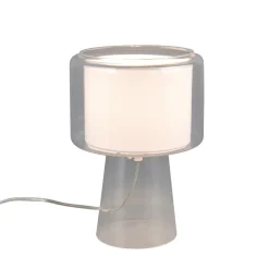 Abat Jour-Selezionato da Mazzolaluce Lampada da comodino moderna di vetro trasparente per camera da letto