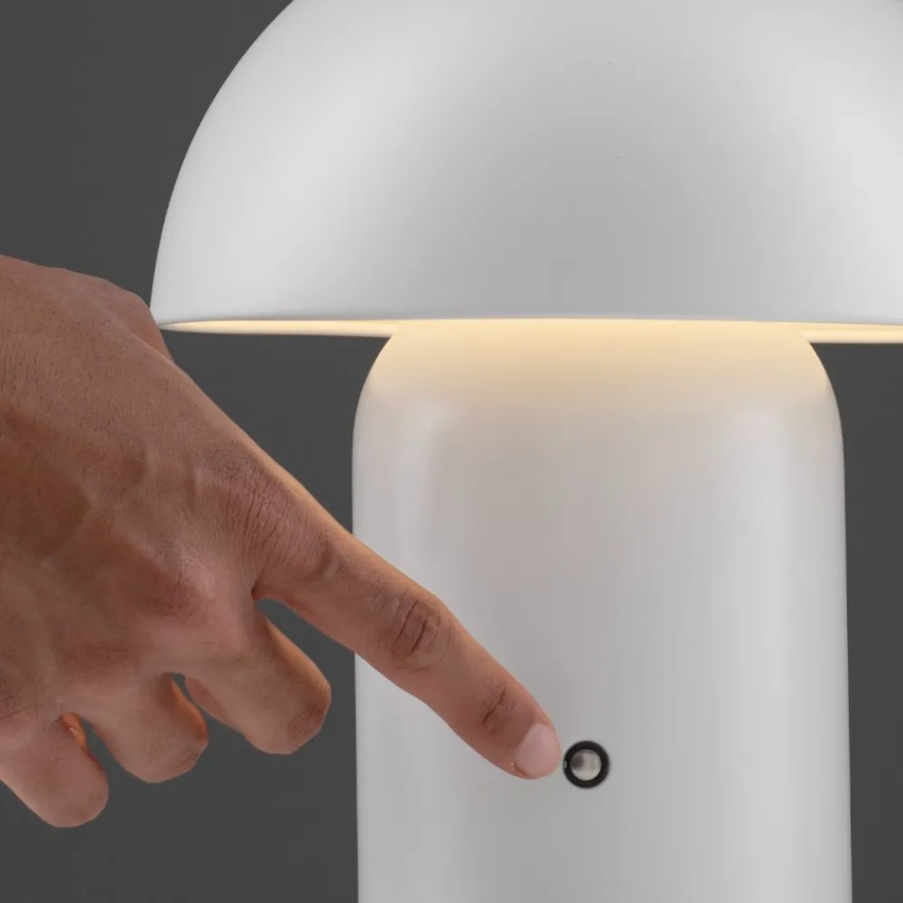 Abat Jour-Selezionato da Mazzolaluce Lampada da comodino moderna fungo led 2w 3000k bianca dimmerabile