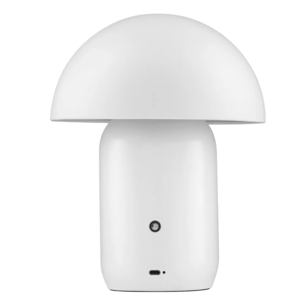 Abat Jour-Selezionato da Mazzolaluce Lampada da comodino moderna fungo led 2w 3000k bianca dimmerabile