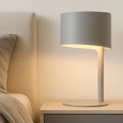 Abat Jour-Selezionato da Mazzolaluce Lampada da comodino moderna grigio per camera da letto