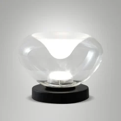 Abat Jour-Fabas Luce Lampada da comodino moderna in vetro trasparente brana