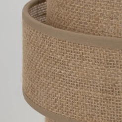 Abat Jour-Selezionato da Mazzolaluce Lampada da comodino moderna in iuta per camera da letto