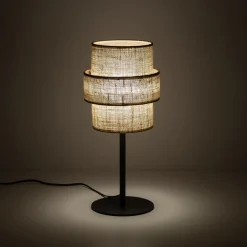 Abat Jour-Selezionato da Mazzolaluce Lampada da comodino moderna in iuta per camera da letto