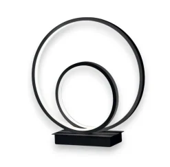 Abat Jour-Ideal Lux Lampada da comodino moderna led 23w 3000k oz tl on-off nero