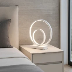 Abat Jour-Ideal Lux Lampada da comodino moderna led 23w 3000k oz tl bianco