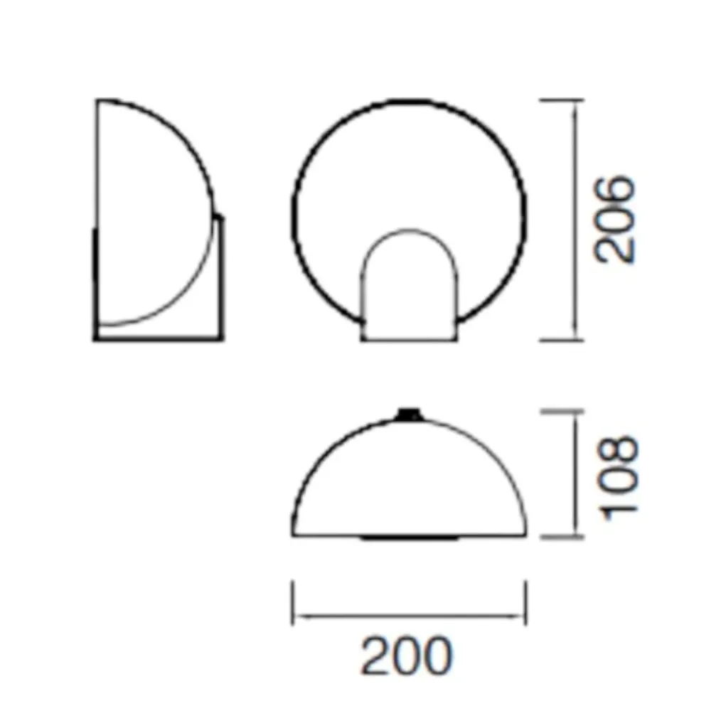 Abat Jour-Selezionato da Mazzolaluce Lampada da comodino moderna moderna oro led 5w 3000k