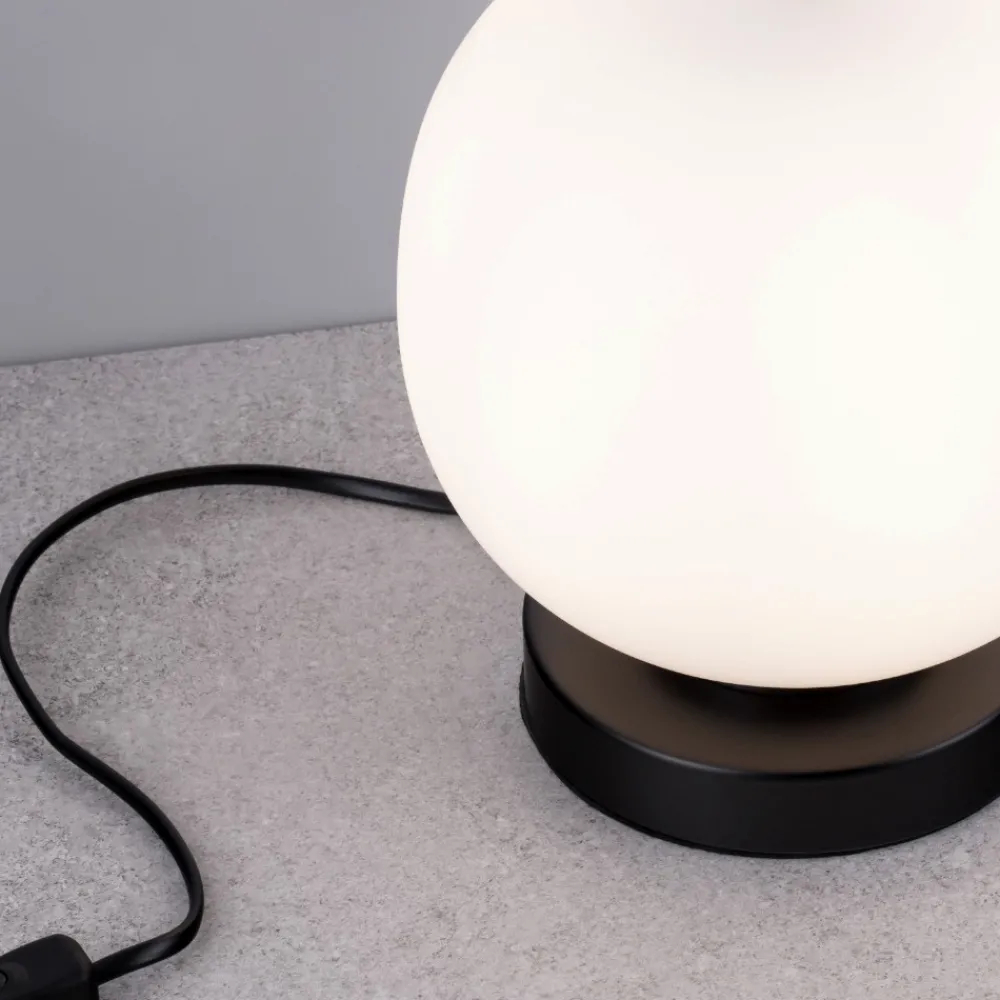 Abat Jour-Selezionato da Mazzolaluce Lampada da comodino moderna nera per camera da letto