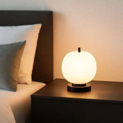 Abat Jour-Selezionato da Mazzolaluce Lampada da comodino moderna nera per camera da letto