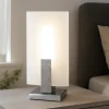 Abat Jour-Top Light Lampada da comodino moderna wood legno argento