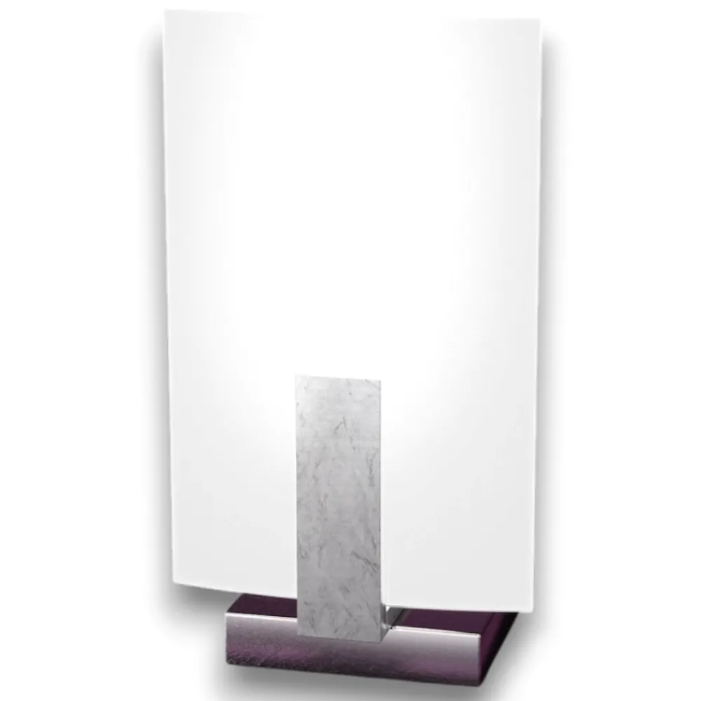 Abat Jour-Top Light Lampada da comodino moderna wood legno argento