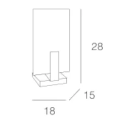 Abat Jour-Top Light Lampada da comodino moderna wood legno argento