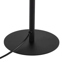 Abat Jour-Selezionato da Mazzolaluce Lampada da comodino nera abat-jour paralume in tessuto moderna