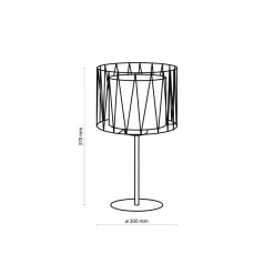Abat Jour-Selezionato da Mazzolaluce Lampada da comodino nera abat-jour paralume in tessuto moderna