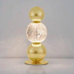 Abat Jour-Selezionato da Mazzolaluce Lampada da comodino oro per camera da letto contemporanea