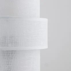 Abat Jour-Selezionato da Mazzolaluce Lampada da comodino paralume tessuto bianco moderna per camera da letto