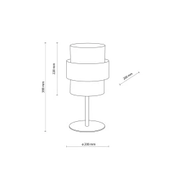 Abat Jour-Selezionato da Mazzolaluce Lampada da comodino paralume tessuto bianco moderna per camera da letto