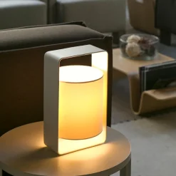 Abat Jour-Selezionato da Mazzolaluce Lampada da comodino per camera da letto moderna paralume bianco