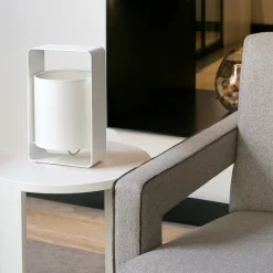 Abat Jour-Selezionato da Mazzolaluce Lampada da comodino per camera da letto moderna paralume bianco