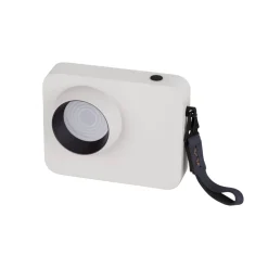 Abat Jour-Selezionato da Mazzolaluce Lampada da comodino portatile moderna macchina fotografica bianca