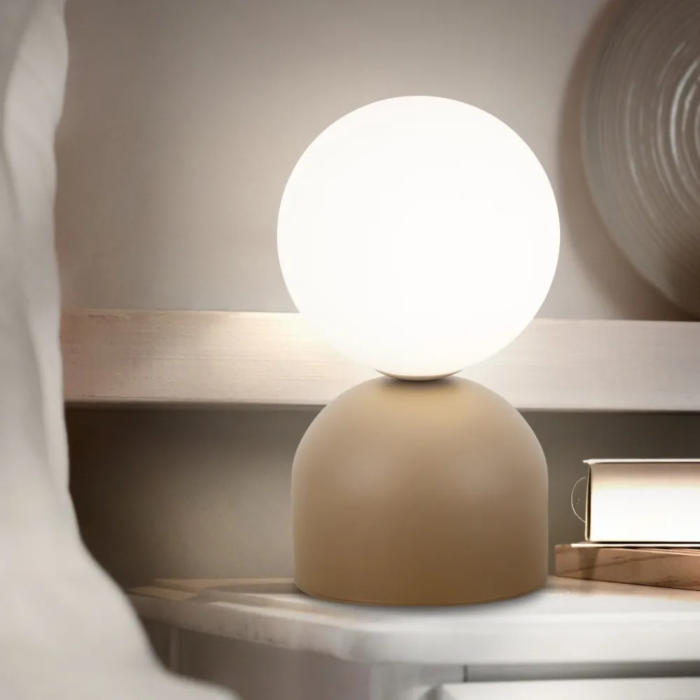 Abat Jour-Selezionato da Mazzolaluce Lampada da comodino sabbia design moderna sfera di vetro