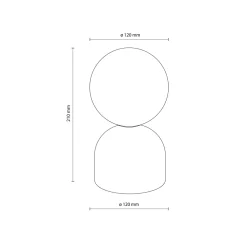 Abat Jour-Selezionato da Mazzolaluce Lampada da comodino sabbia design moderna sfera di vetro