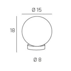 Abat Jour-Top Light Lampada da comodino toplight eclipse moderna vetro fume