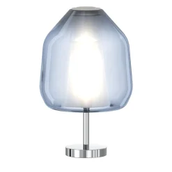 Abat Jour-Top Light Lampada da comodino vetro blu cromo moderna toplight