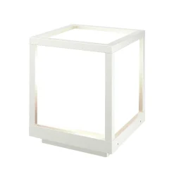 Lampade Da Esterno Giardino-Selezionato da Mazzolaluce Lampada da esterno da appoggio cubo bianco