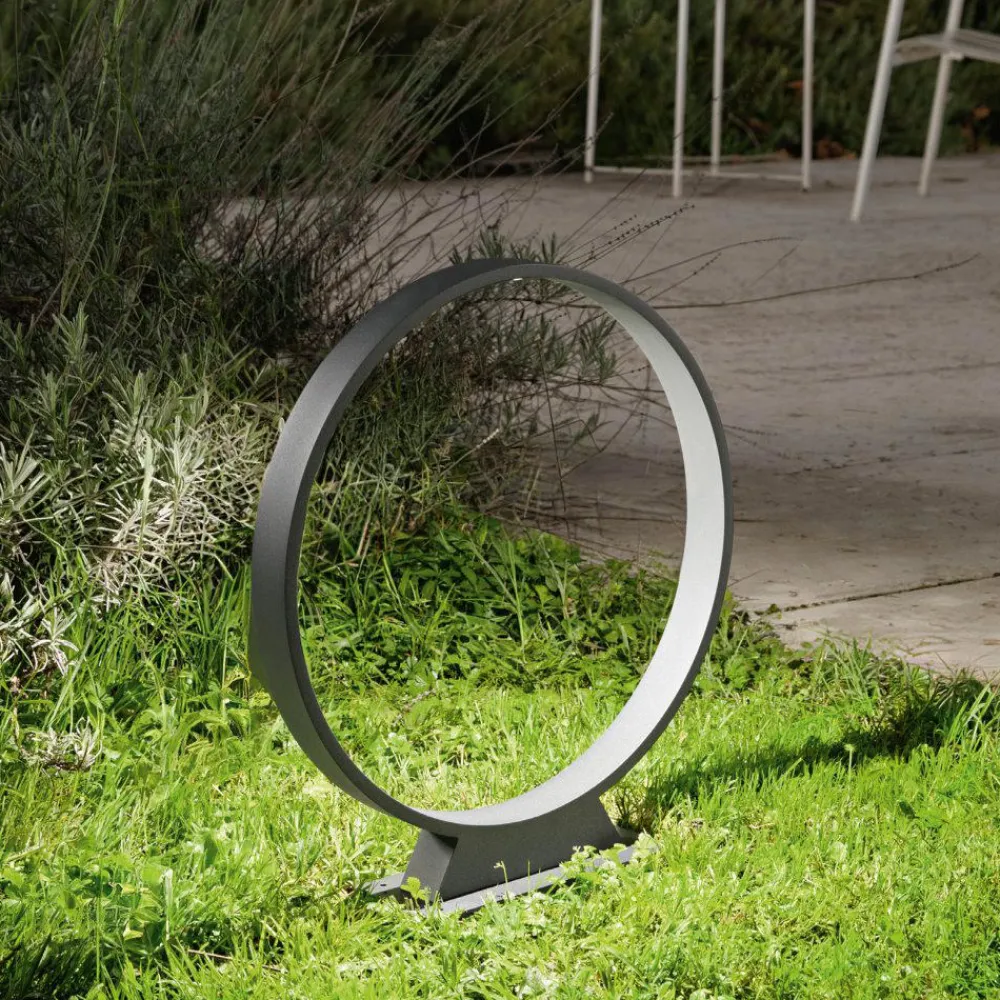 Lampade Da Esterno Giardino-Ondaluce Lampada da esterno giardino antracite led 5w 3000k mirta ip54