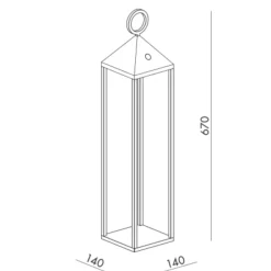 Lampade Da Esterno Giardino-Selezionato da Mazzolaluce Lampada da esterno led lanterna portatile marrone corten
