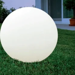 Lampade Da Esterno Giardino-Linea Light Lampada da giardino 75cm led 3000k sfera bianca oh! garden