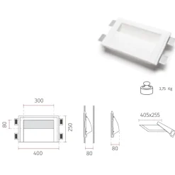 Applique Da Parete-Selezionato da Mazzolaluce Lampada da incasso a parete 21,5w 4000k applique in gesso led cristaly