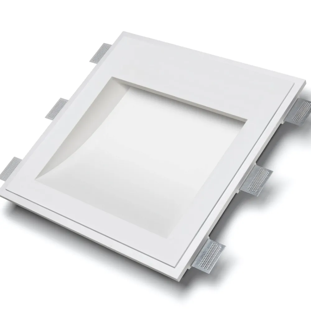 Applique Da Parete-Selezionato da Mazzolaluce Lampada da incasso a parete 16,5w 3000k in gesso led cristaly a filo muro