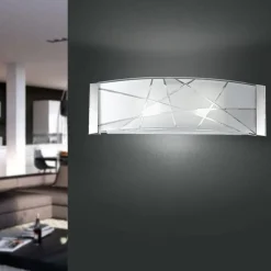 Applique Da Parete-Perenz Illuminazione Lampada da parete applique fish vetro curvo moderno