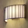 Applique Da Parete-Selezionato da Mazzolaluce Lampada da parete applique nero paralume bianco moderna