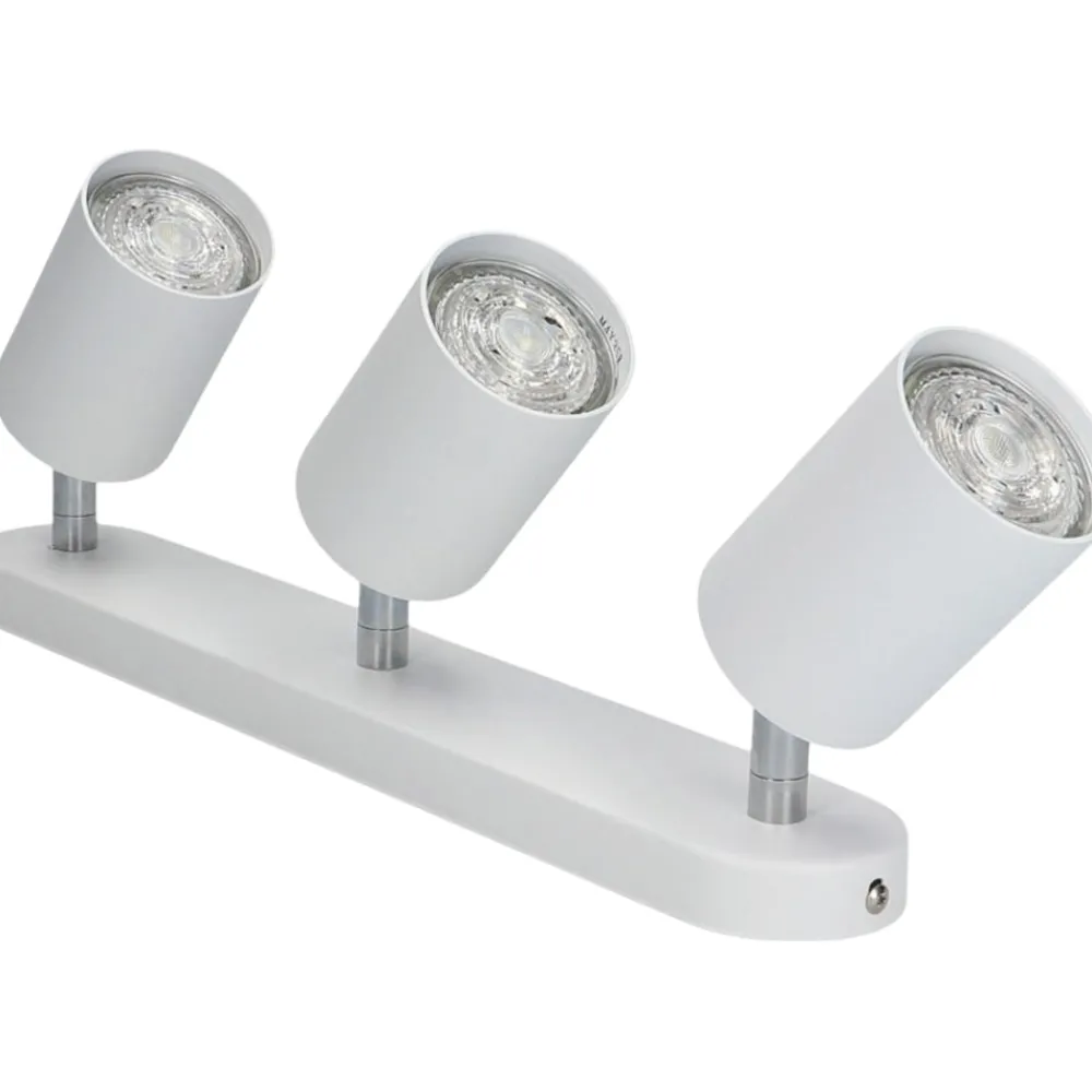 Applique Da Parete-Selezionato da Mazzolaluce Lampada da parete bianca 3 luci orientabili per interno