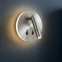 Applique Camera Da Letto-Selezionato da Mazzolaluce Lampada da parete grigio nickel 2 luci per comodini camera da letto